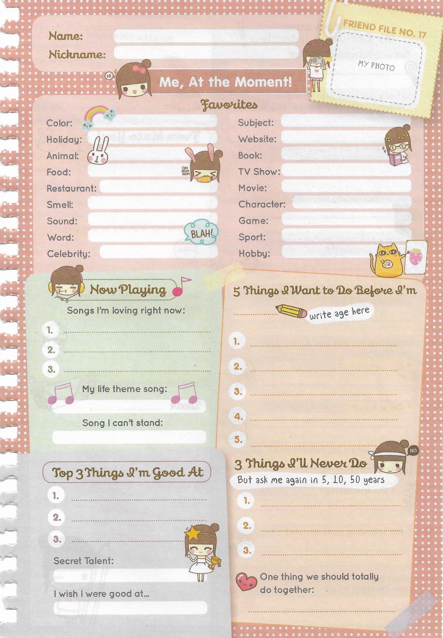 Slam Book Template Aesthetic