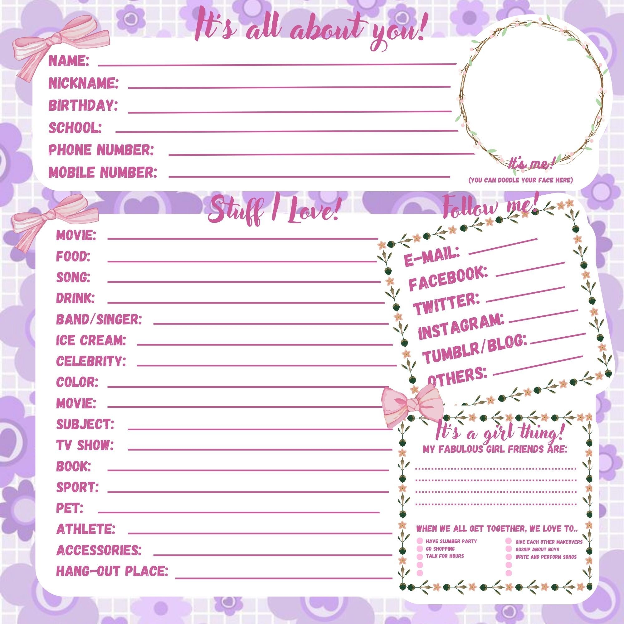 Slam Book Template
