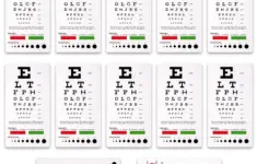Snellen Pocket Eye Chart Color Bars Pupil Gauge
