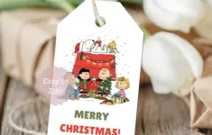Snoopy Christmas Gift Tags Printable Peanuts Holiday Favor Tags