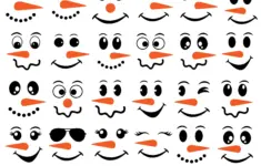 Snowman Faces Svg Snowman Svg Snowman