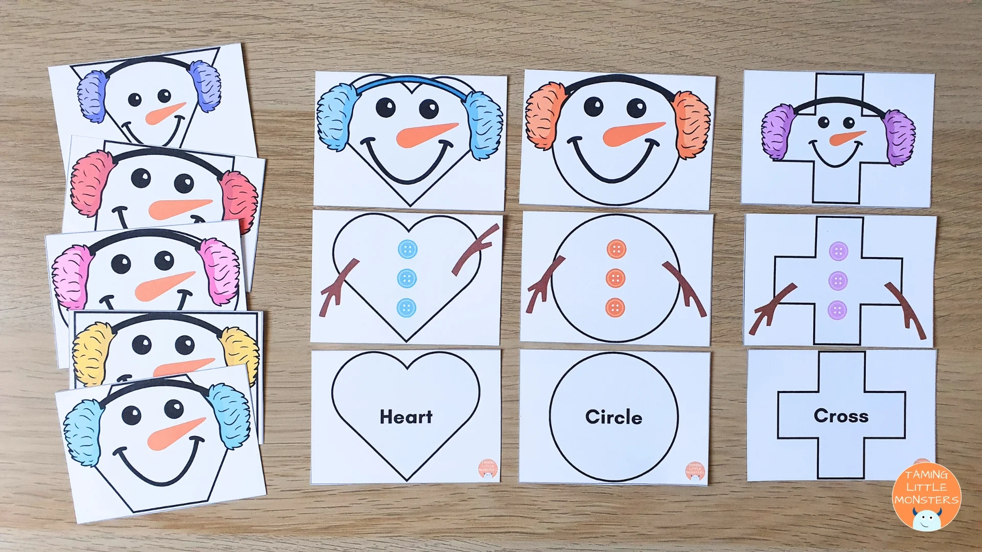 Snowman Shape Puzzles