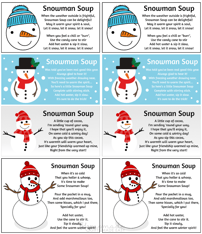 Snowman Soup Poem