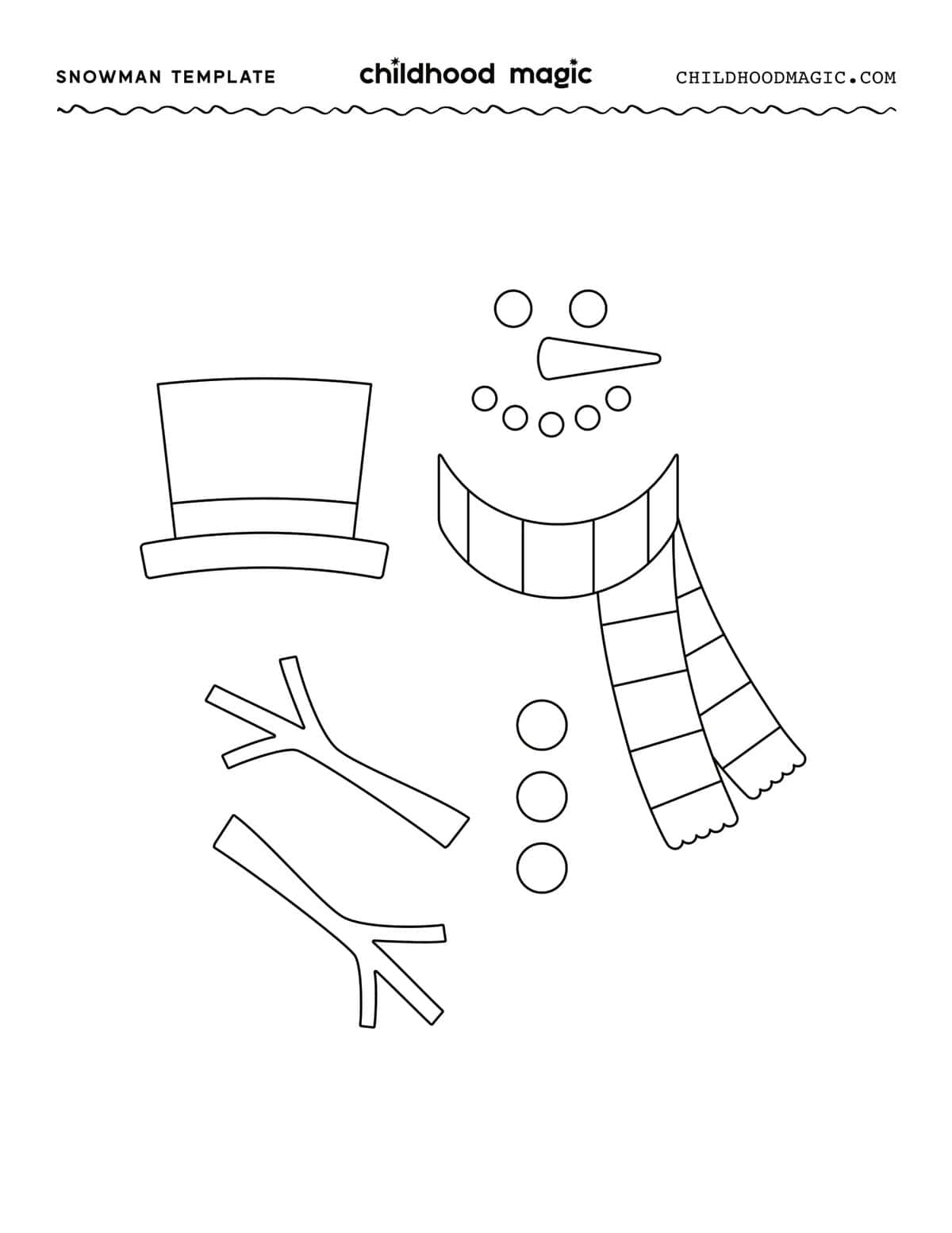 Snowman Template Free Printable Snowman Template Free Printable