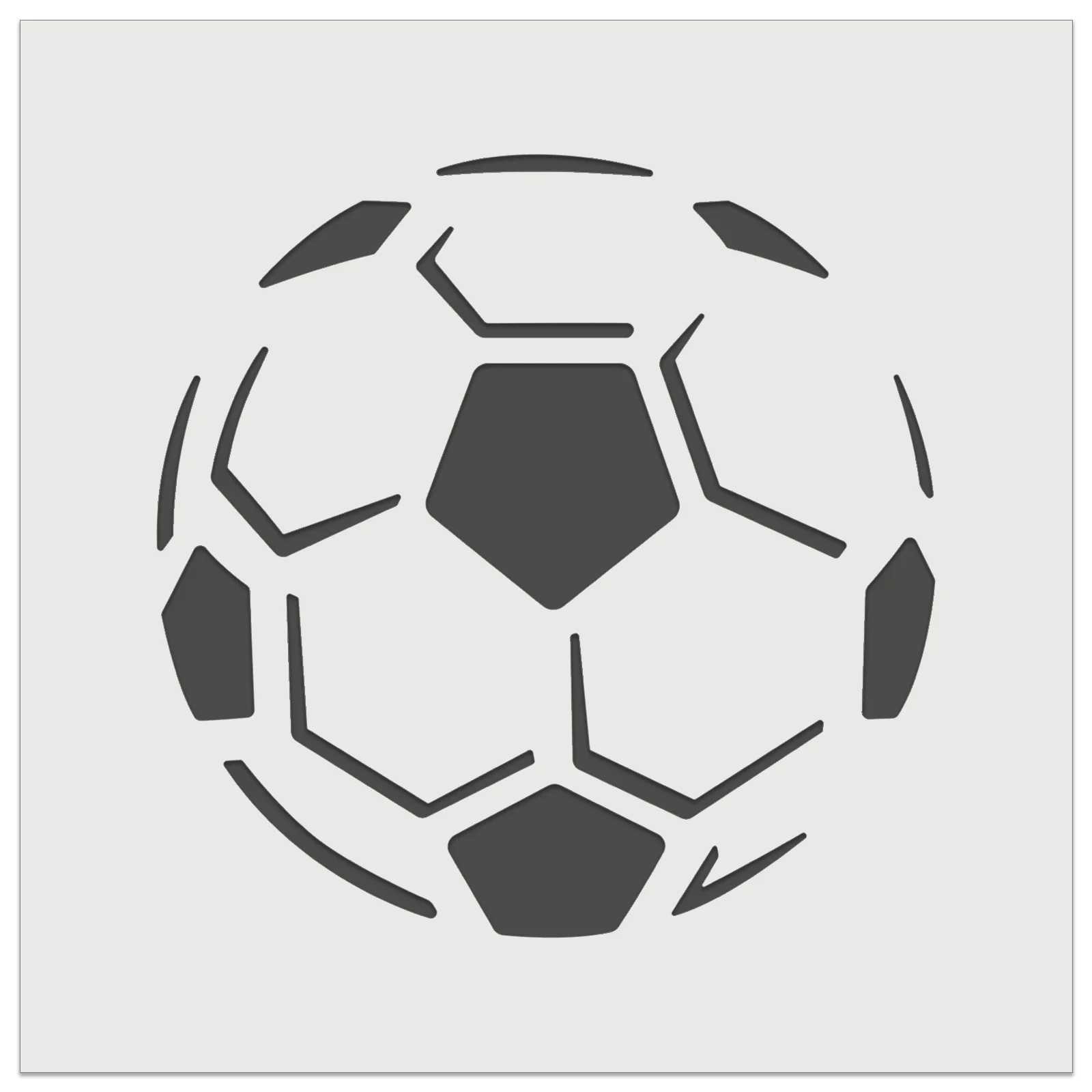 free printable soccer ball stencil