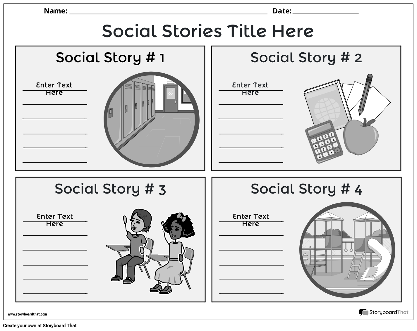 Social Stories Templates