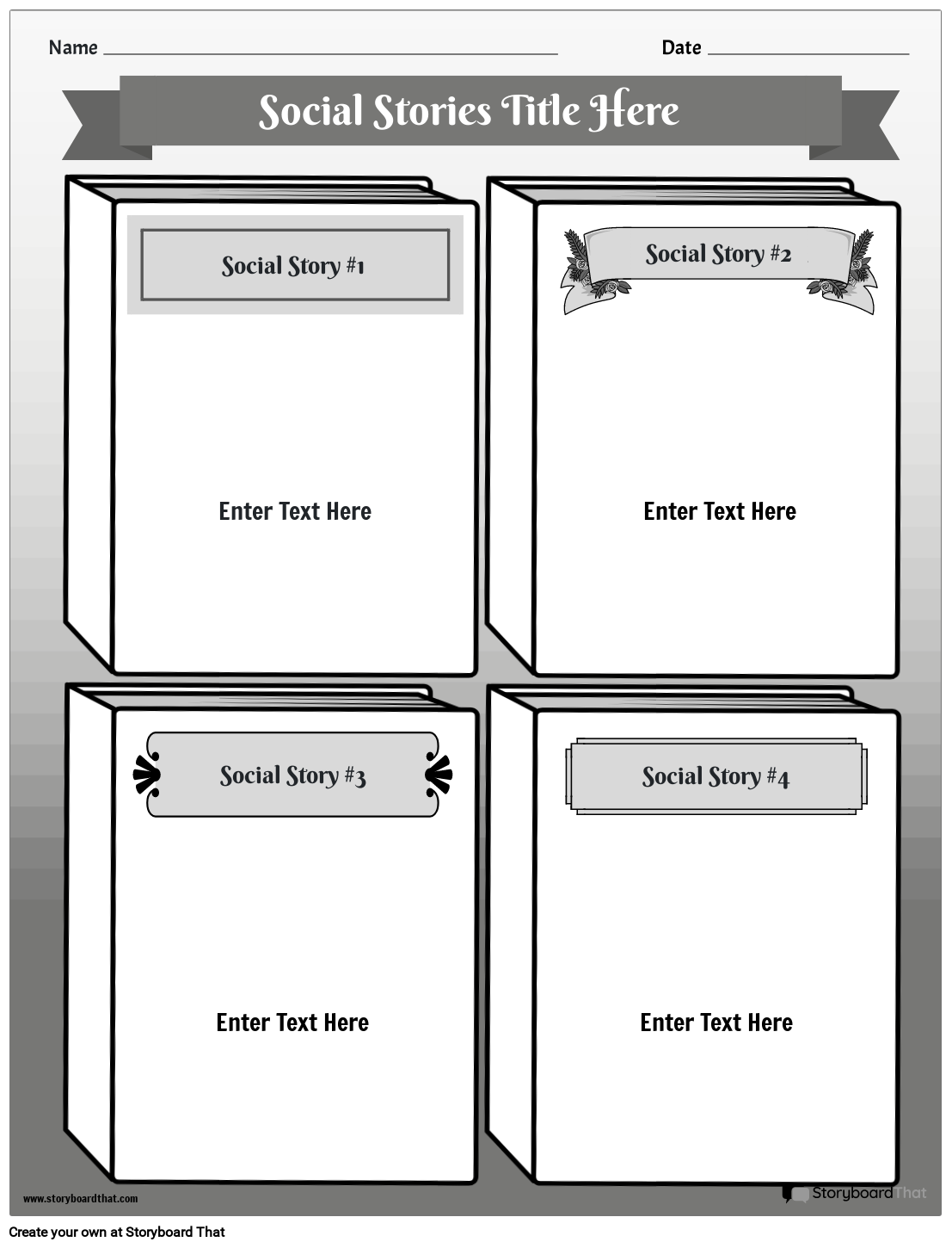 Social Stories Templates