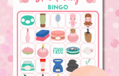 Spa Party Printable Bingo Game Instant Download 923730573552179246