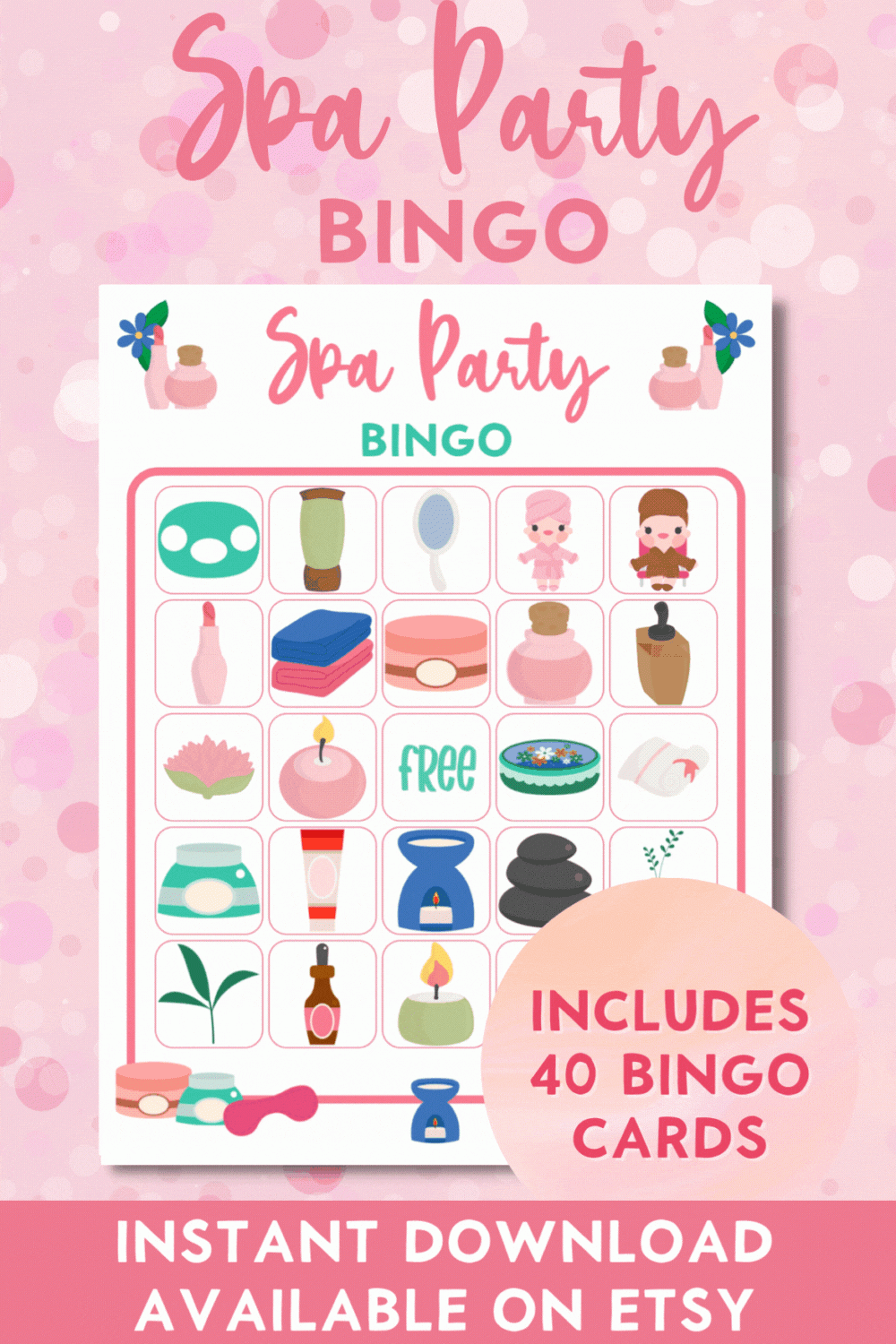Spa Party Printable Bingo Game Instant Download 923730573552179246 Spa Party Printable Bingo Game Instant Download 923730573552179246