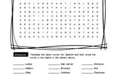 Spanish Christmas Vocabulary Word Search Answer Key