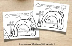 Spanish He Is Risen Easter Coloring Craft Printable Christian Religious Education For Kids Homeschool Activity Empty Tomb Copy