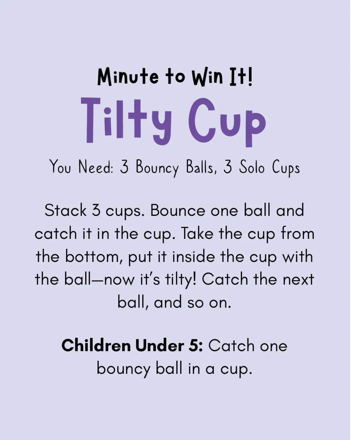 Spectacular Minute To Win It Kids Party Games Spectacular Minute To Win It Kids Party Games