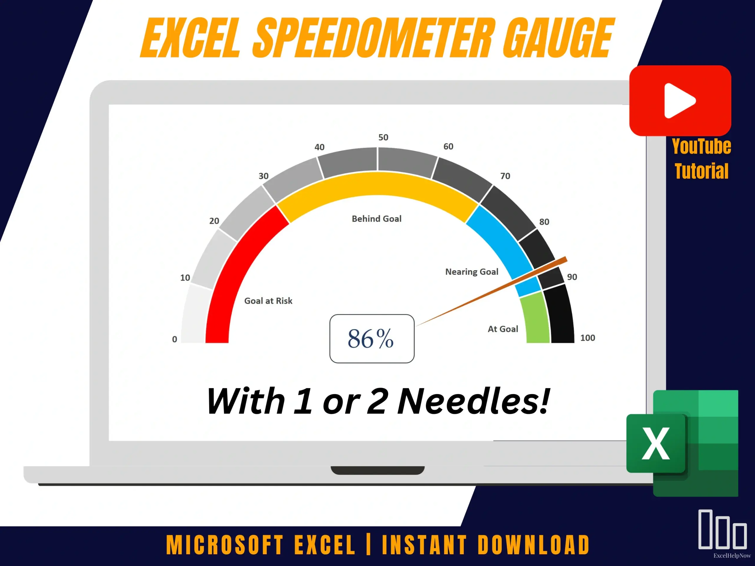 Speedometer Gauge Excel Template