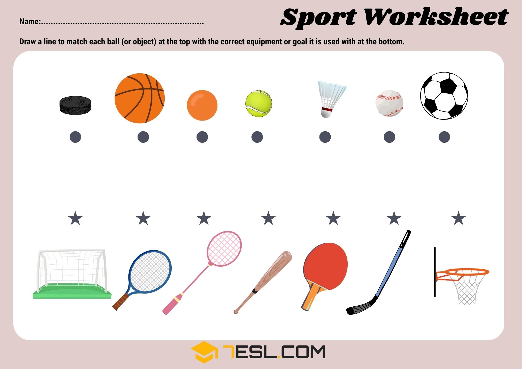 Sports Worksheets Sports Worksheets