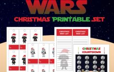 Star Wars Themed Christmas Printable Set Wish List Gift Tags Christmas Countdown