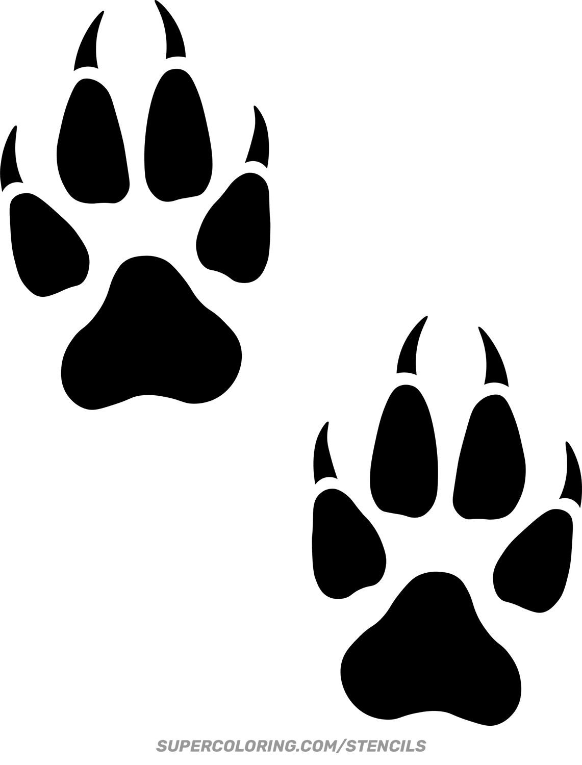free printable paw print template