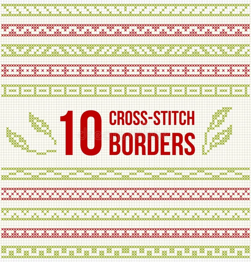 Stock Illustration Ten Seamless Borders Cross Stitch Embroidery Set Pattern Thin Geometric Frames Image73332745 Stock Illustration Ten Seamless Borders Cross Stitch Embroidery Set Pattern Thin Geometric Frames Image73332745