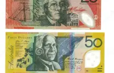 Stock Image Australian Banknotes Set Four Dollars Value Isolated White Background Image36083081