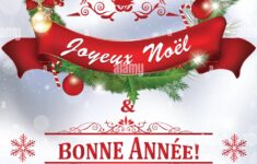 Stock Photo Printable New Year Greeting Card With Message In French Language Merry 126170067