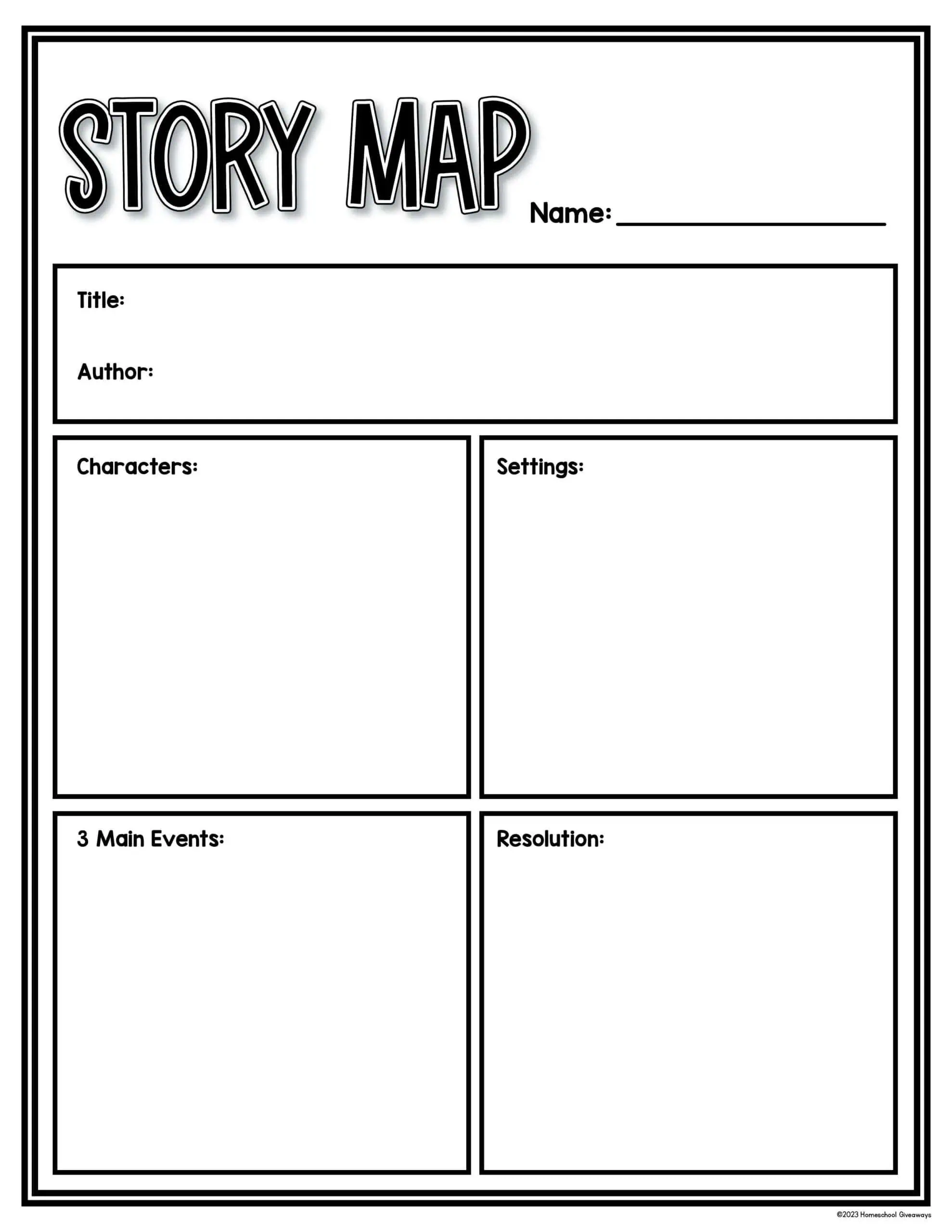 Story Map Graphic Organizer Templates