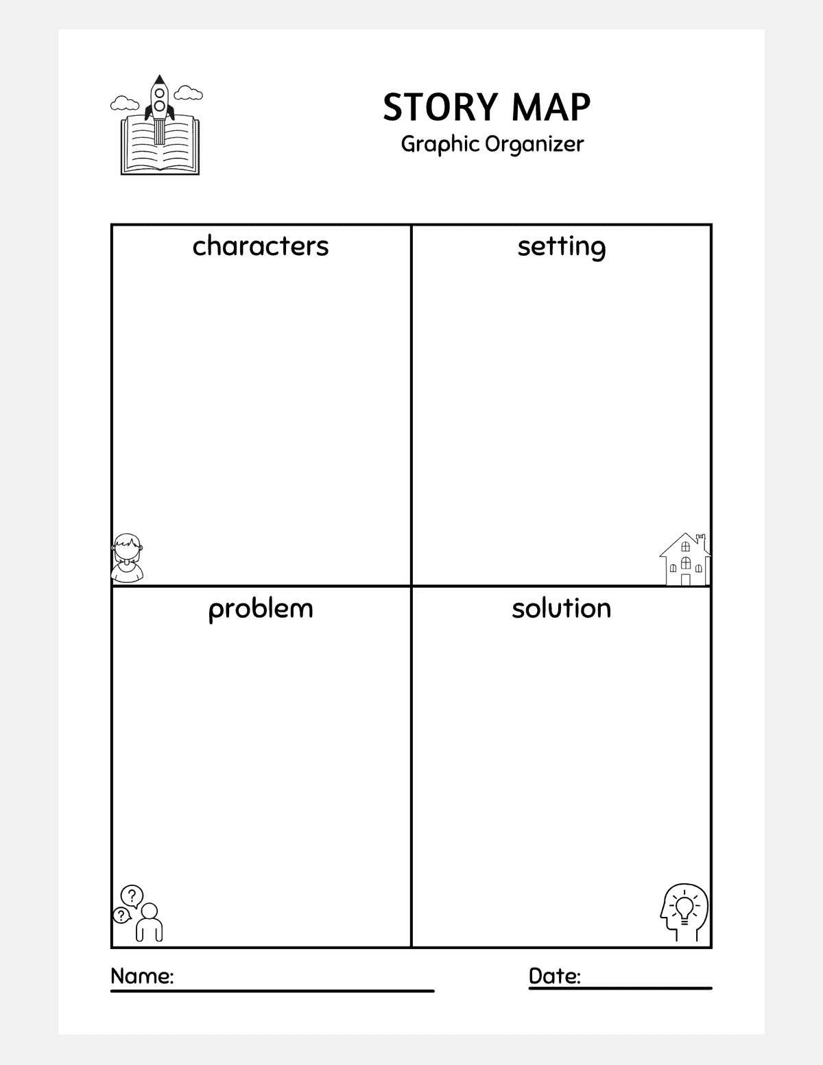 Story Map Graphic Organizer Story Map Graphic Organizer