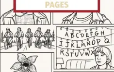 Stranger Things Colouring Pages Round Up