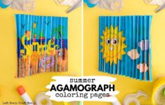 Summer Agamograph Coloring Template