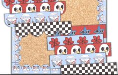 Summer Bulletin Board Border Printable Retro Sun And Checkerboard 2