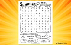 Summer Word Search Printable