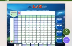 Super Big Game Football Squares 2026