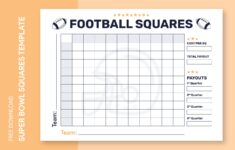 Super Bowl 100 Squares Free Google Docs Template