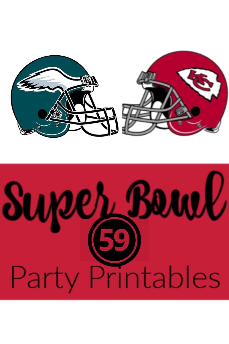 Super Bowl 59 Chiefs Eagles Party Printables