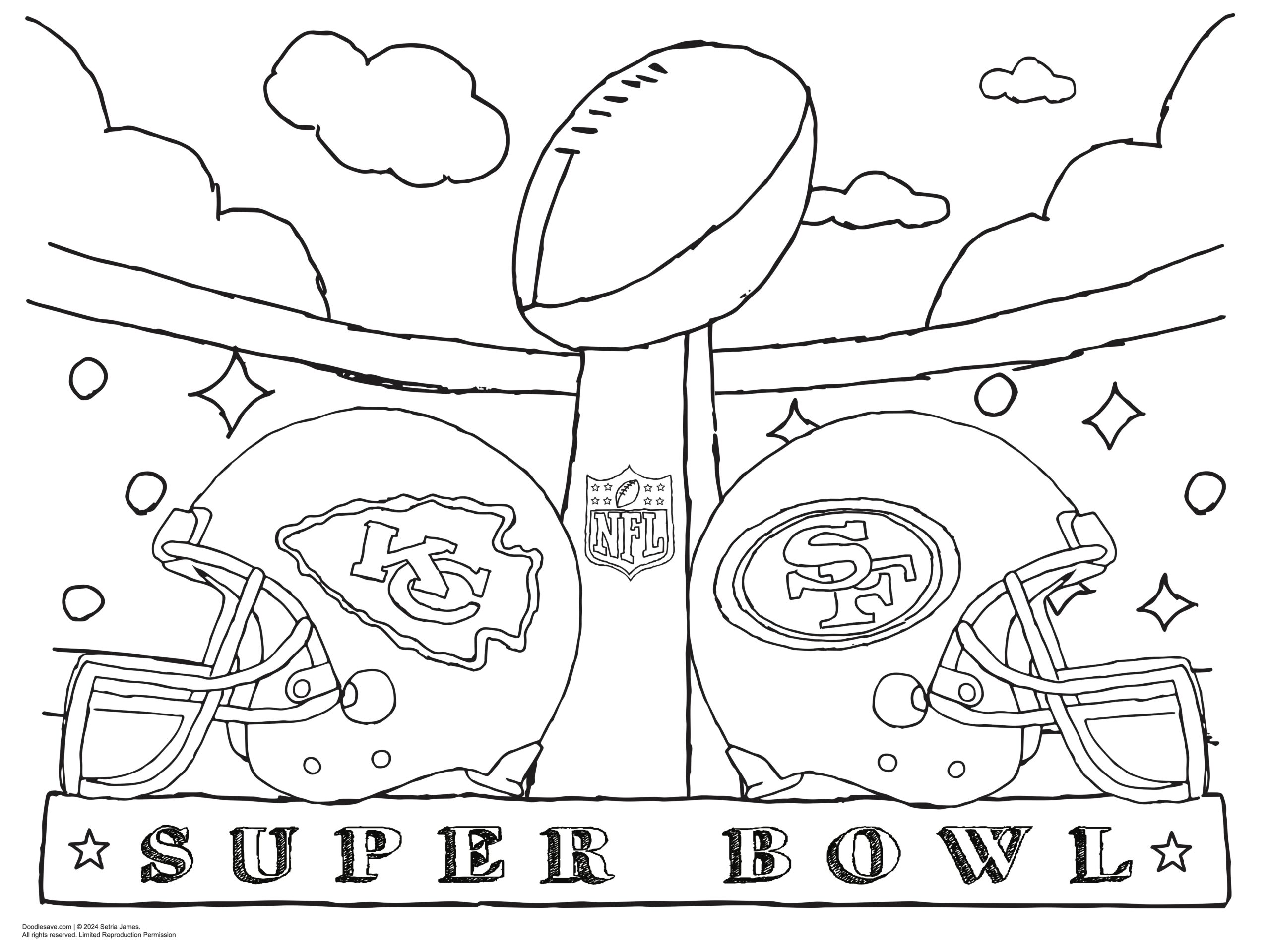 Super Bowl Coloring Pages Super Bowl Coloring Pages