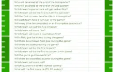Super Bowl Guessing Game Free Google Docs Template