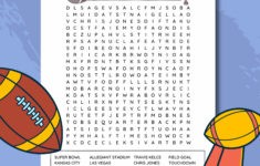 Super Bowl Lviii 2024 Word Search Puzzle Football Sport Puzzle For All Ages