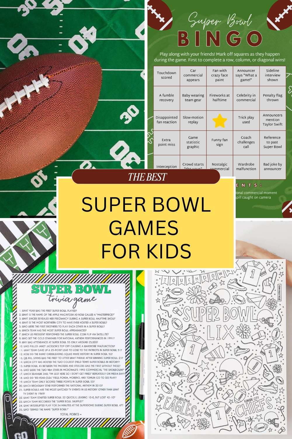 Super Bowl Printables Games Kids Super Bowl Printables Games Kids