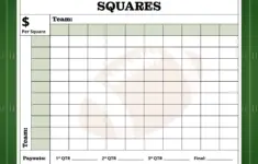 Super Bowl Squares Templates