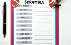Super Bowl Word Scramble