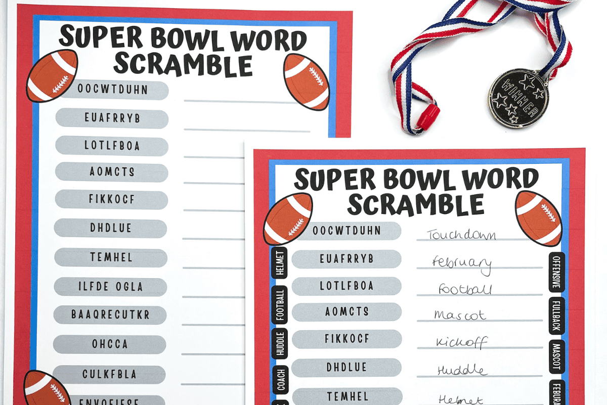 Super Bowl Word Scramble Super Bowl Word Scramble