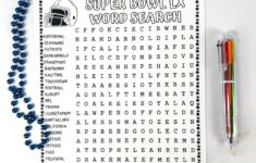 Super Bowl Word Search