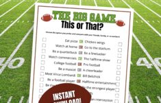 Super Football Party This Or That Game