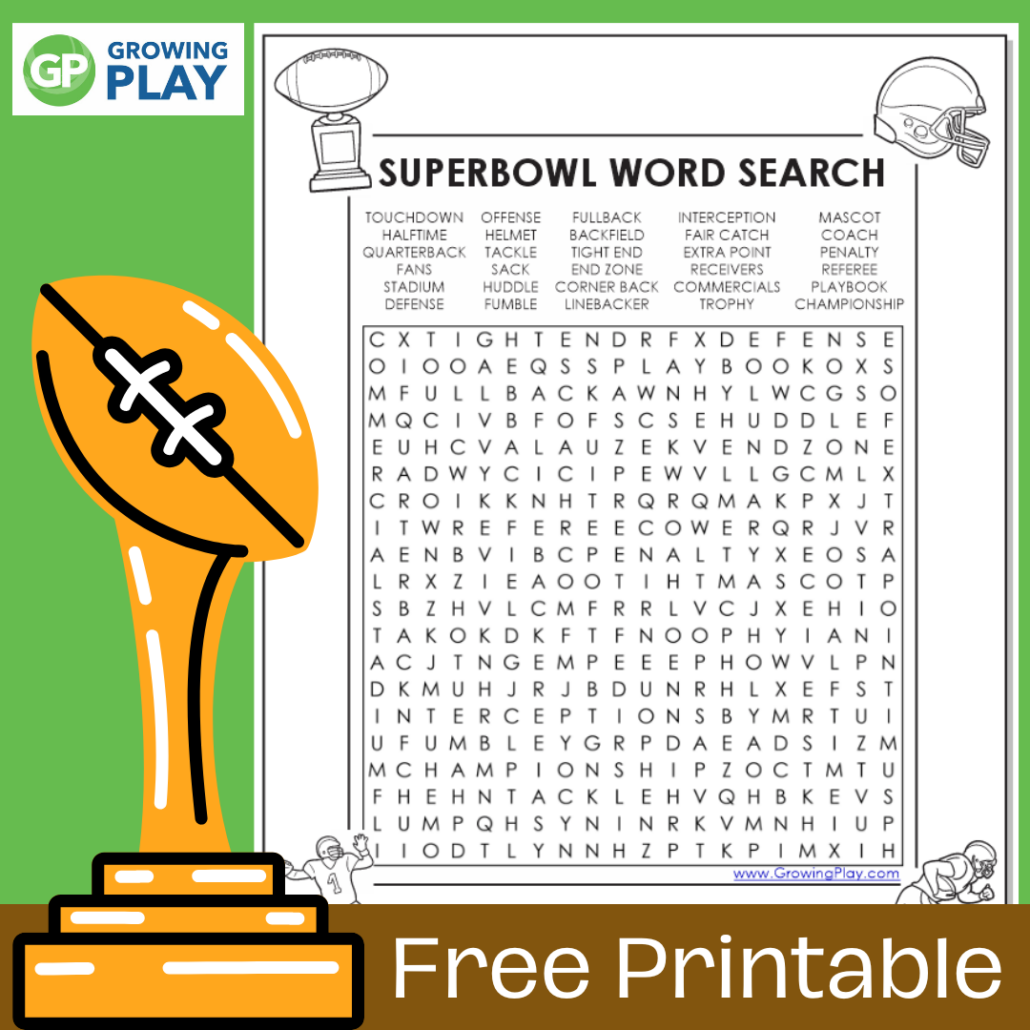 Superbowl Word Search Superbowl Word Search