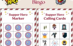 Superhero Bingo Game Printable Super
