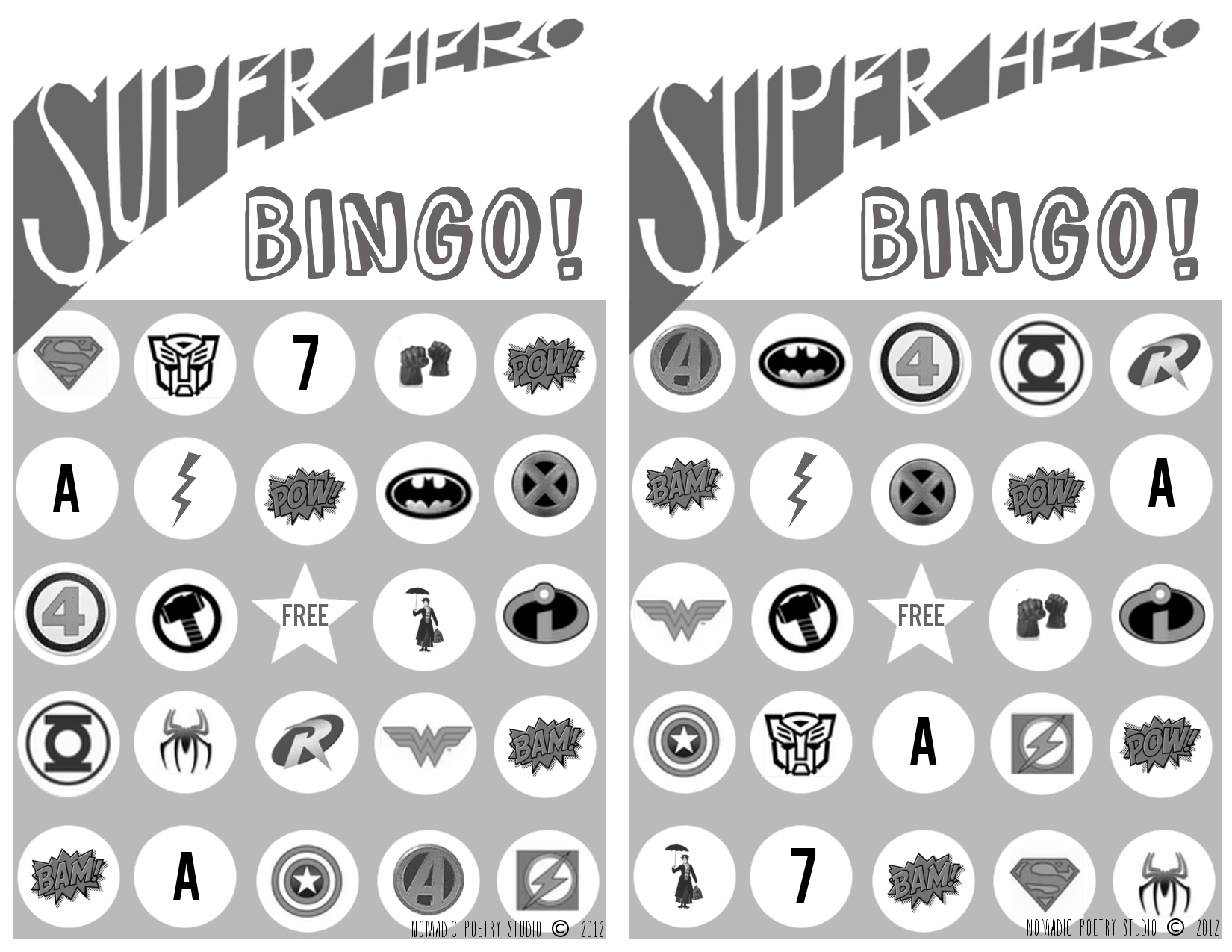 Superherobingo1 Superherobingo1