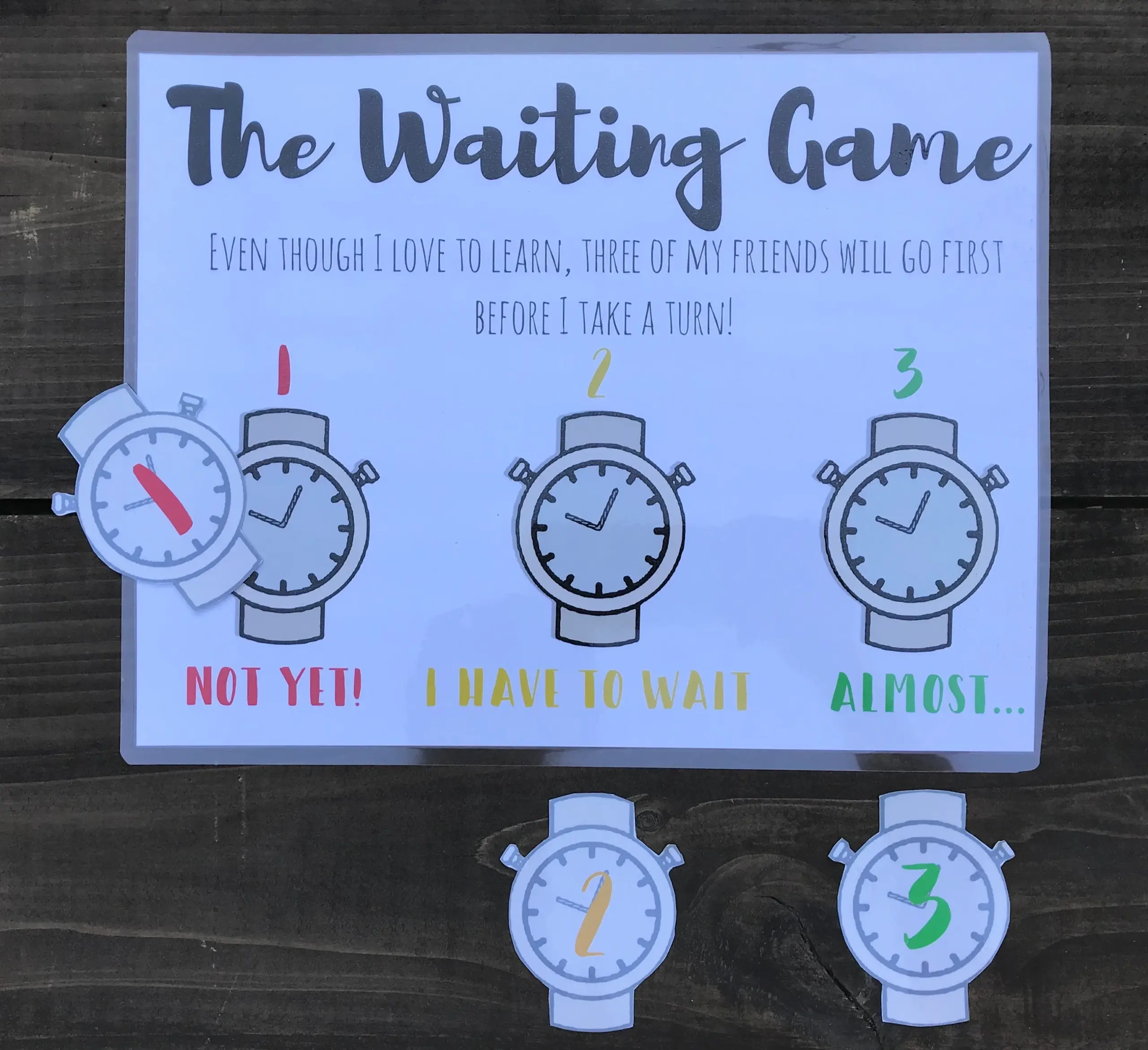 Taking Turns The Waiting Game Printable Taking Turns The Waiting Game Printable