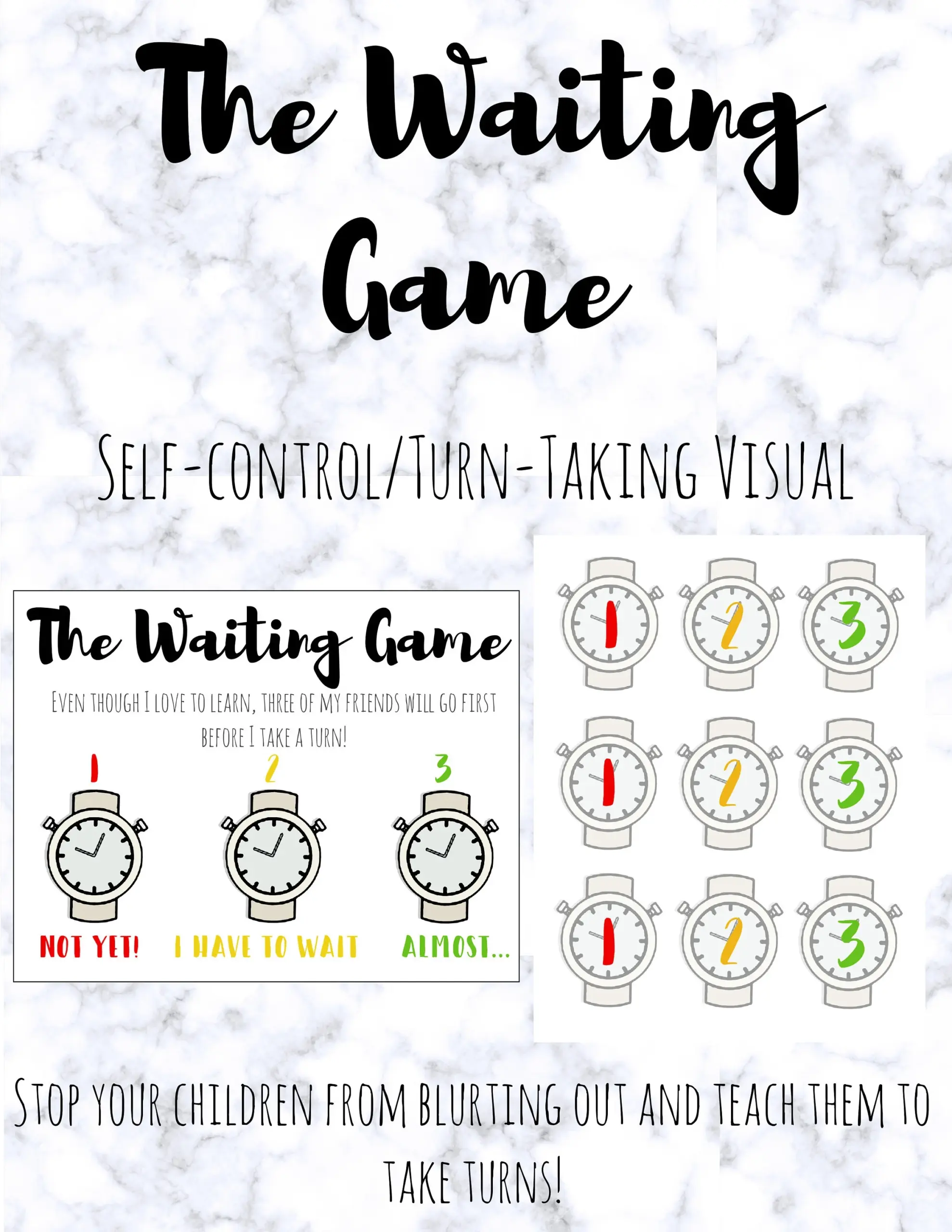 Taking Turns The Waiting Game Printable Taking Turns The Waiting Game Printable