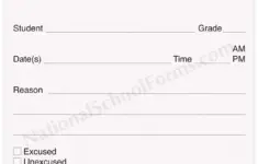 Tardy Slip