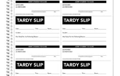 Tardy Slip Book 2 Part Carbonless 300 Sets Each Book