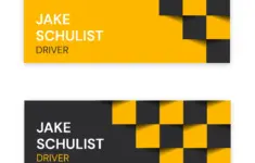 Taxi Checkerboard Business Card Free Google Docs Template