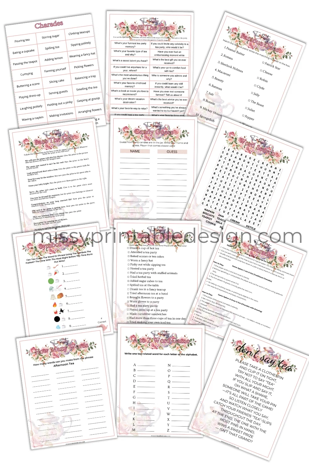 Tea Party Games For Adults